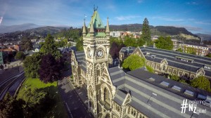 Otago University Clock Tower Building Aerial